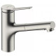 Смеситель hansgrohe Zesis M33 с выдвижным сливом для кухонной мойки, пфд сталь 74820800