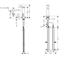 Смеситель hansgrohe Zesis M33 sBox с выдвижным сливом для кухонной мойки под сталь 74823800