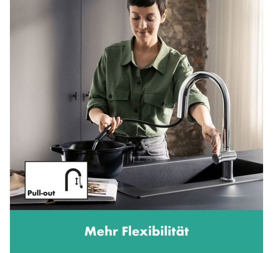 Змішувач для кухні із краном для фільтрованої води HANSGROHE Aqittura M91 хром латунь 76801000