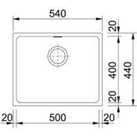 Кухонна мийка Franke Kubus KBG 110-50 (125.0459.026) гранітна - монтаж під стільницю - колір Сахара