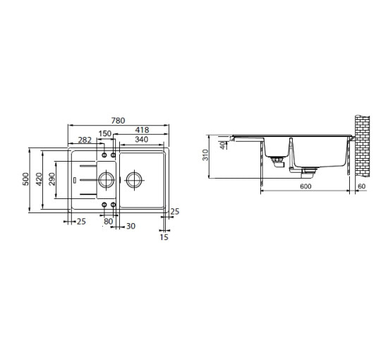 Кухонная мойка Franke BASIS BFG 651-78 бежевый 780x500 (114.0272.633)