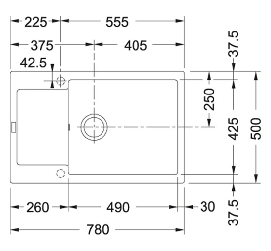 Кухонна мийка Franke MARIS MRG 611 - 78 XL мигдаль 780x500 (114.0374.916)