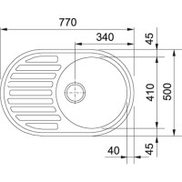 Кухонна мийка Franke RONDA ROG 611 бежевий 770x500 (114.0254.780)