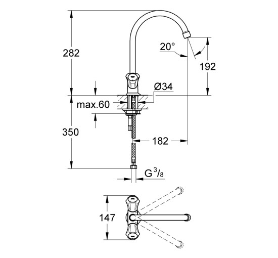 Смеситель для кухни Grohe Costa L 31831001