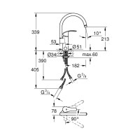 Смеситель для кухни Grohe Eurosmart 33490002