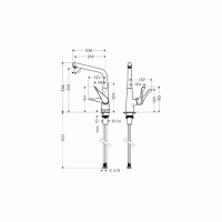 Змішувач Hansgrohe Metris 320 для кухні (14822000)