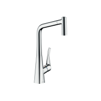 Змішувач Hansgrohe Metris M71 320 2jet кухонний з витяжним виливом Sbox (73801000)