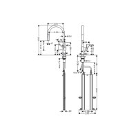 Змішувач Hansgrohe Talis 210 1jet кухонний з витяжним виливом Sbox (72803000)
