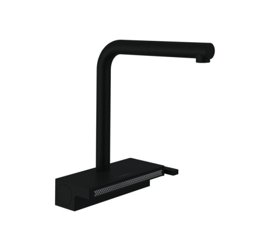 Змішувач Hansgrohe Aquno Select М81 250 2jet кухонний з витяжним виливом Sbox (73830670) Black Matt