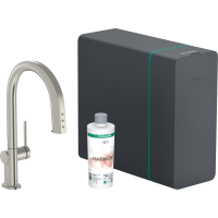 Змішувач hansgrohe Aqittura M91 SodaSystem 210 для кухонної мийки, під сталь 76836800