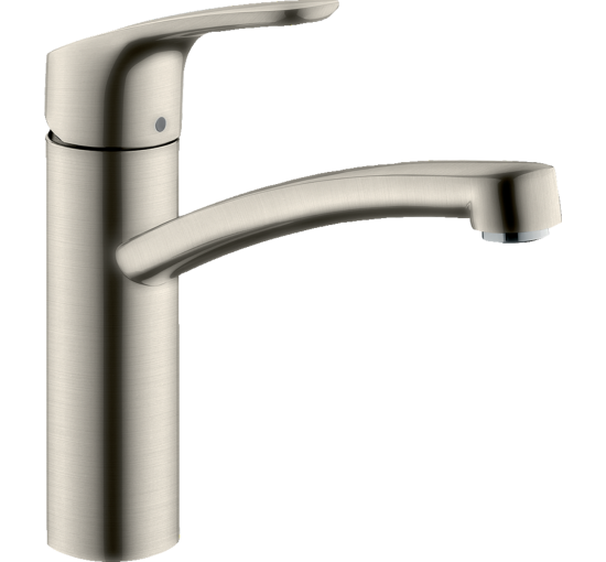 Смеситель hansgrohe Focus для кухонной мойки с поворотным гусей, сталь 31806800