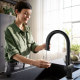 Змішувач для кухні із краном для фільтрованої води HANSGROHE Aqittura M91 чорний латунь 76801670