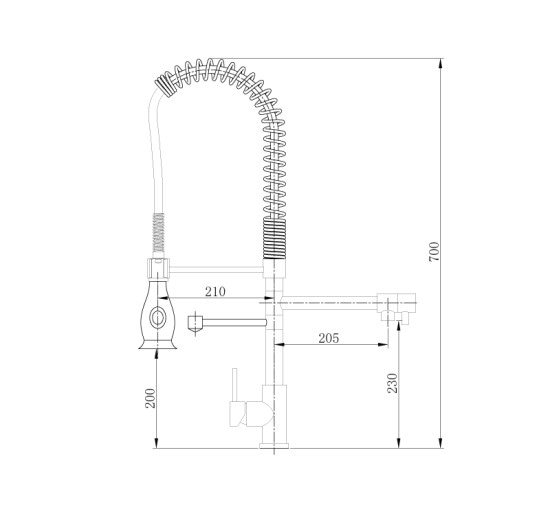 Смеситель кухонный ASIGNATURA Industrial 80545600