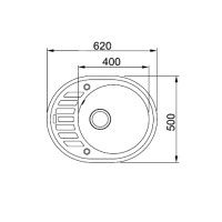 Кухонная мойка Franke RONDA ROG 611-62 бежевый 620x500 (114.0251.445)