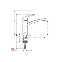 Змішувач Hansgrohe Focus E2 для кухні (31806000)