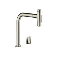 Змішувач Hansgrohe Metris Select 200 кухонний з витяжним виливом 2Jet на 2 отвори Sbox Steel Finis (73818800)