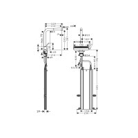 Змішувач Hansgrohe Aquno Select М81 250 2jet кухонний з витяжним виливом Sbox (73830800) Stainless Steel