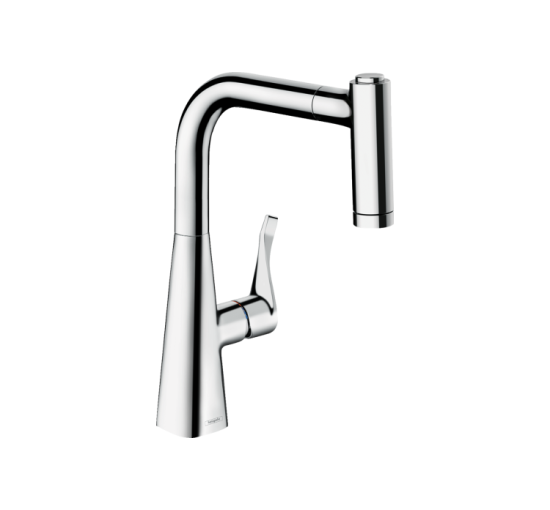 Смеситель Hansgrohe Metris Select 220 кухонный с вытяжным душем (14834000)
