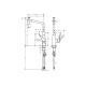 Змішувач Hansgrohe Metris Select 320 2jet кухонний з витяжним виливом (73820000)