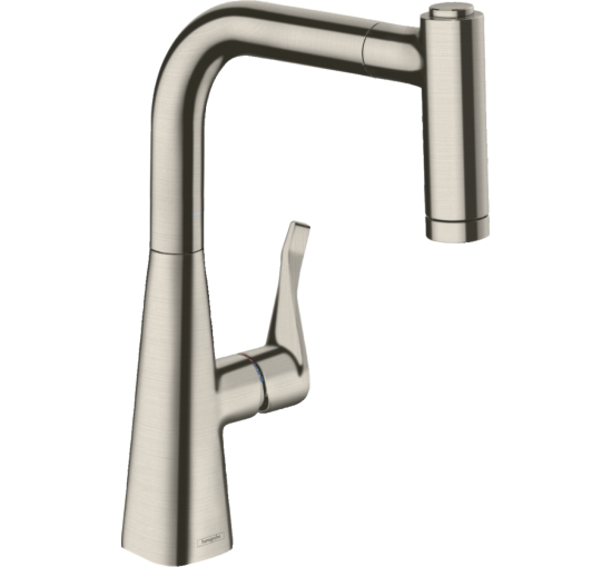 Смеситель hansgrohe Metris M71 для кухонной мойки под сталь 73800800