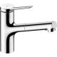 Смеситель hansgrohe Zesis M33 с выдвижным сливом для кухонной мойки, хром 74820000