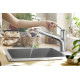 Смеситель hansgrohe Zesis M33 с выдвижным сливом для кухонной мойки, хром 74820000
