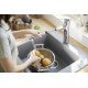 Смеситель hansgrohe Zesis M33 с выдвижным сливом для кухонной мойки, хром 74822000
