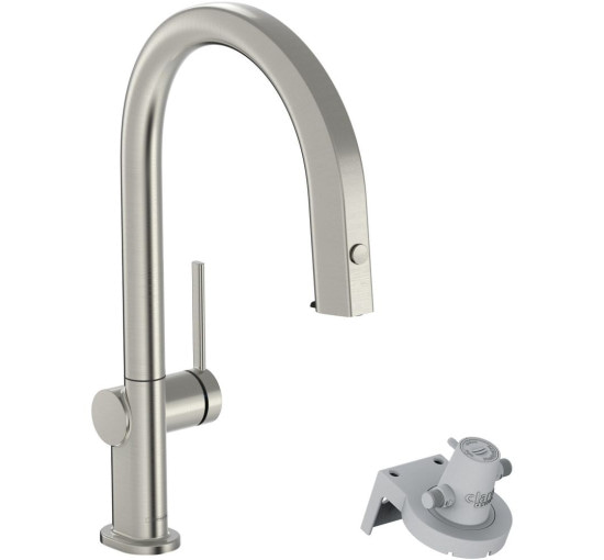 Смеситель для кухни с краном для фильтрованной воды HANSGROHE Aqittura M91 сатин латунь 76803800