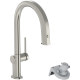 Змішувач для кухні із краном для фільтрованої води HANSGROHE Aqittura M91 сатин латунь 76803800