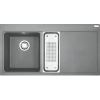 Кухонна мийка Franke Mythos MTG 651-100, крило справа (114.0594.824) гранітна - врізна - колір Сірий камінь