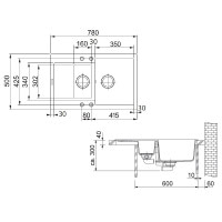 Кухонная мойка Franke Maris MRG 651-78 (114.0381.016) гранитная - врезная - оборотная - цвет Сахара