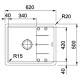 Кухонна мийка Franke Basis BFG 611-62 (114.0565.090) гранітна - врізна - оборотна - колір Сірий камінь