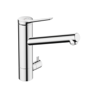 Смеситель Hansgrohe Zesis M33 200 1jet кухонный с запорным клапаном, CoolStart (74807000) Chrome