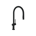 Смеситель Hansgrohe Talis M54 210 2jet кухонный с вытяжным изливом Matt Black (72800670)