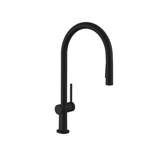 Смеситель Hansgrohe Talis M54 210 2jet кухонный с вытяжным изливом Matt Black (72800670)