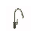 Смеситель Hansgrohe Focus 240 2jet для кухни с выдвижным изливом Sbox Stainless Steel Finish (73880800)
