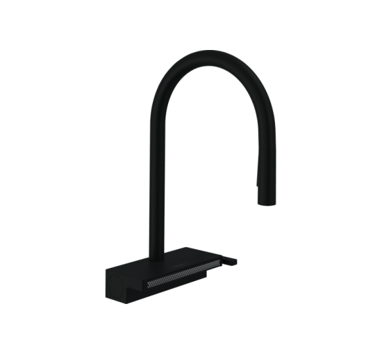 Змішувач Hansgrohe Aquno Select M81 170 3jet кухонний з витяжним виливом Sbox (73831670) Black Matt