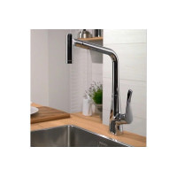 Змішувач Hansgrohe Metris Select 240 1jet кухонний з витяжним виливом (14857000)