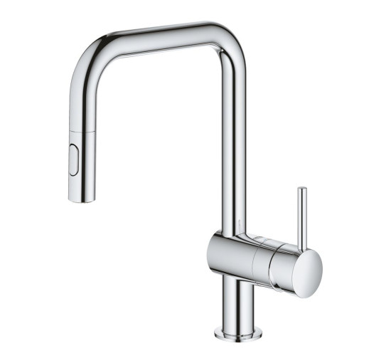 Смеситель для кухни с выдвижной воронкой GROHE Vento хром латунь 30439000