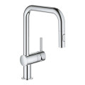 Смеситель для кухни с выдвижной воронкой GROHE Vento хром латунь 30439000