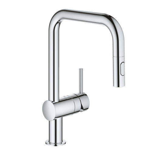 Смеситель для кухни с выдвижной воронкой GROHE Vento хром латунь 30439000