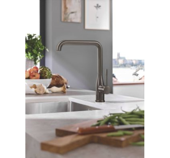 Смеситель для кухни однорычажный GROHE Essence темный графит латунь 30269AL0