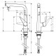 Смеситель hansgrohe Talis Select S для кухонной мойки 72821800 под сталь.