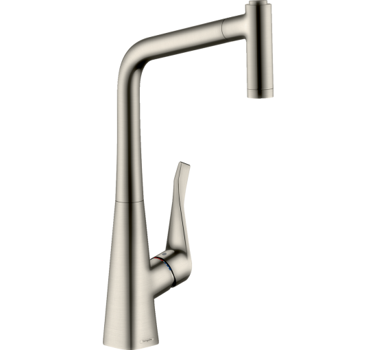 Смеситель hansgrohe Metris M71 для кухонной мойки под сталь 73801800