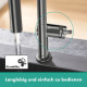 Смеситель для кухни с выдвижной воронкой HANSGROHE Talis M54&sBox сатин латунь 72801340