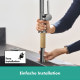 Смеситель для кухни с выдвижной воронкой HANSGROHE Talis M54&sBox сатин латунь 72801340