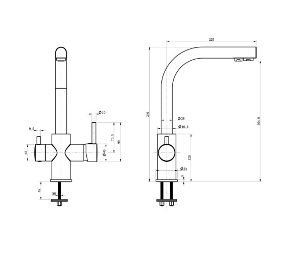 Змішувач кухонний ASIGNATURA Twin Standart 80540600