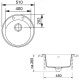 Кухонна мийка Franke Ronda ROG 610 (114.0254.792) гранітна - врізна - колір Сахара
