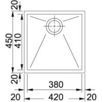 Кухонная мойка Franke Planar PPX 110-38 (122.0203.472) нержавеющая сталь - монтаж под столешницу - полированная