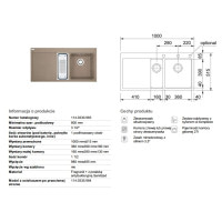 Кухонная мойка Franke MYTHOS MTG 651-100 миндаль левая 1000x515 (114.0594.821)